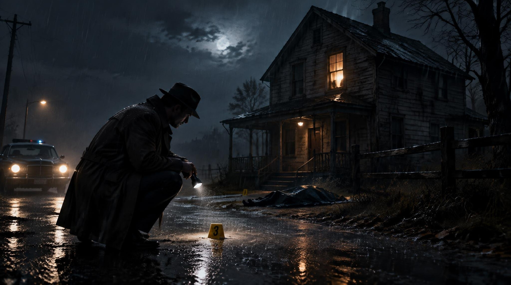dark rainy street